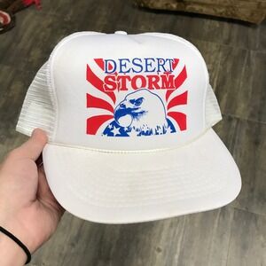 Vintage Desert Storm SnapBack Mesh Back Hat‎ Mohr 90s One Size Eagle